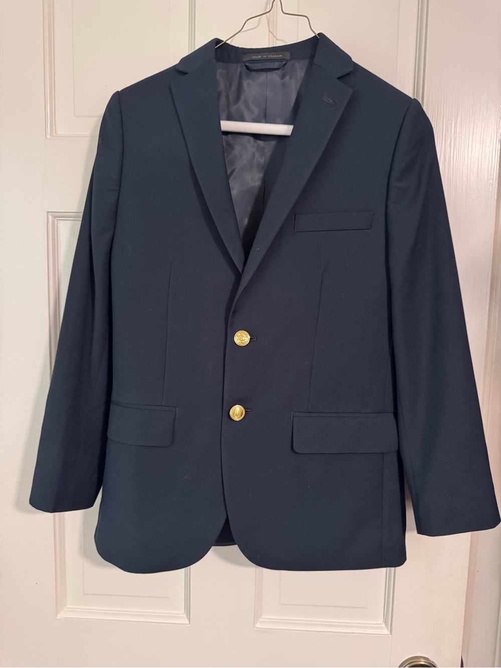 Boys Classic Ralph Lauren Navy Blazer with Gold Buttons